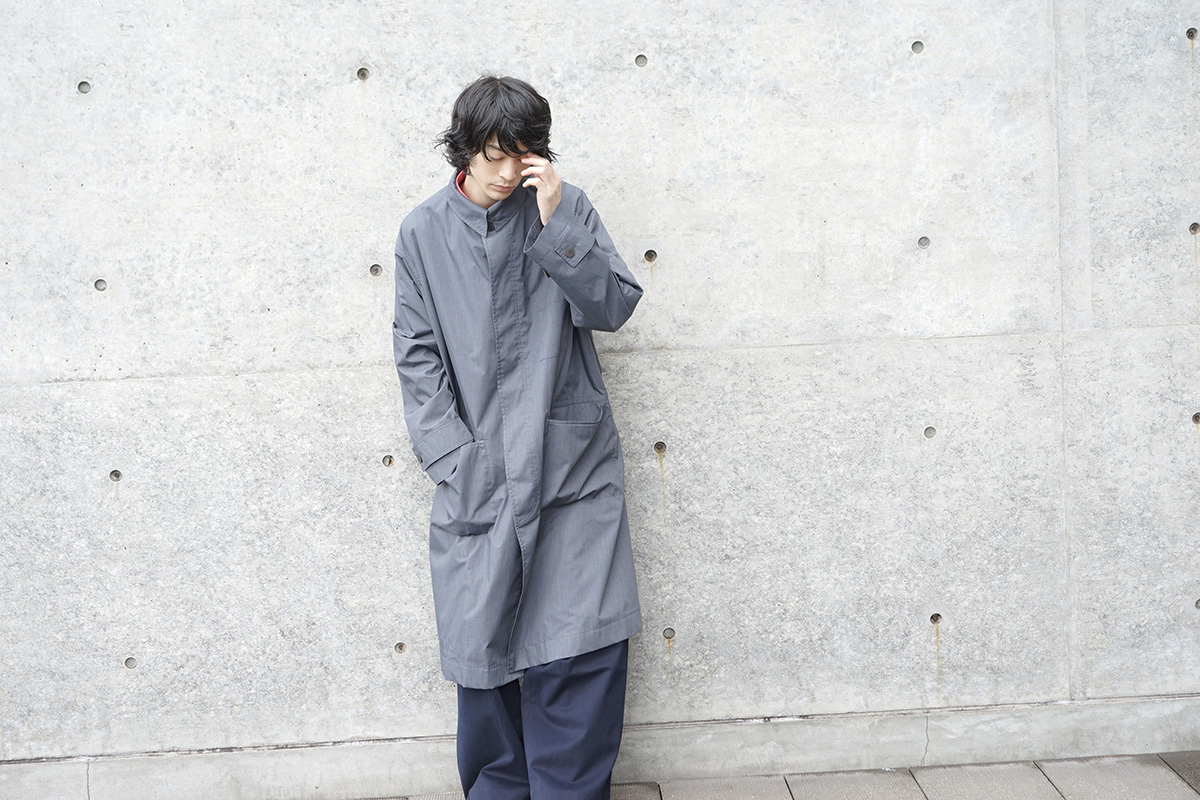 STUDIONICHOLSON スタジオニコルソン, TECHNICAL CAR COAT[SNM-073/BLUE GRAY]