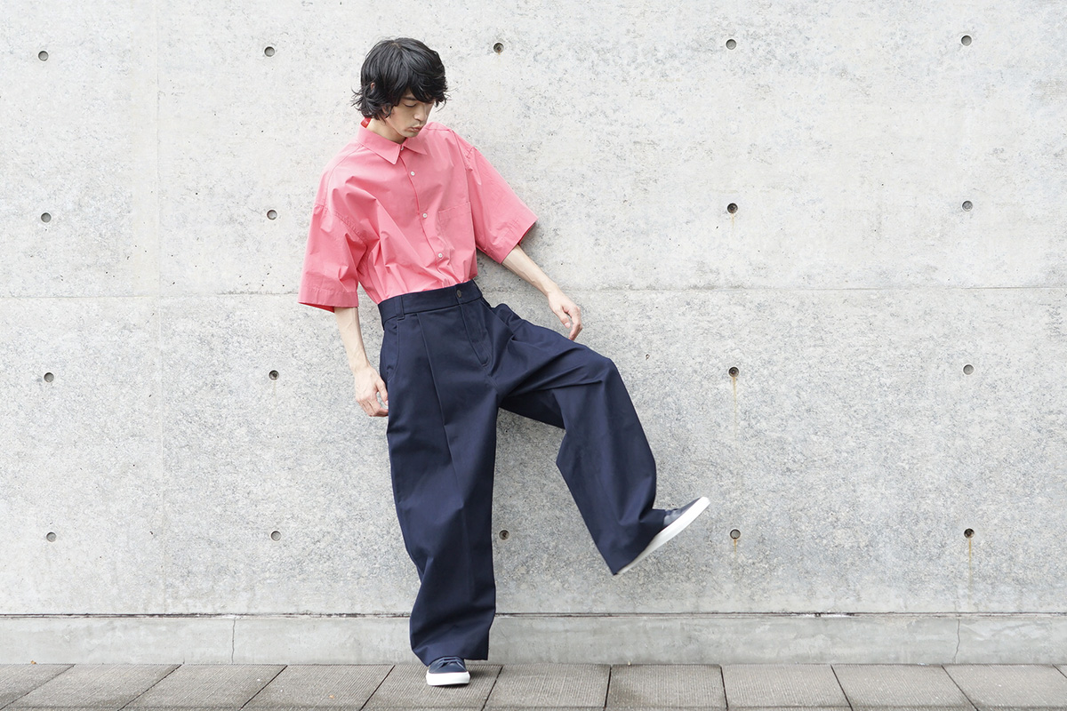 STUDIONICHOLSON スタジオニコルソン VOLUME PLEAT PANTS[SNM-078/DARK ...