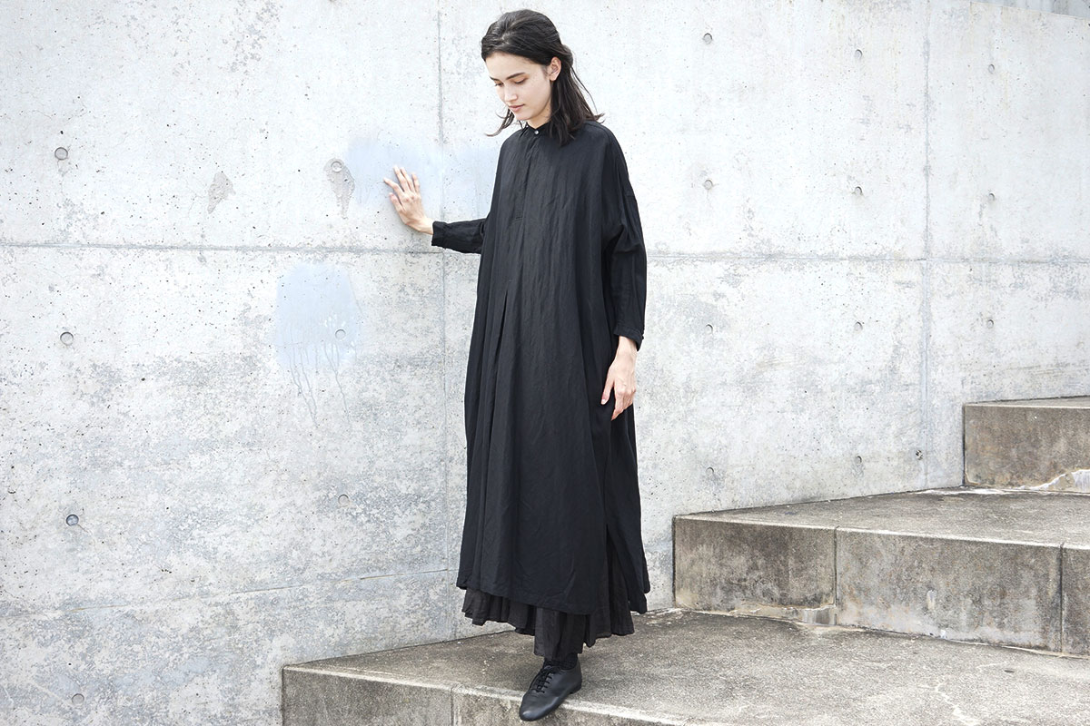 suzuki takayuki スズキタカユキ peasant dress i[S201-19/black]:i