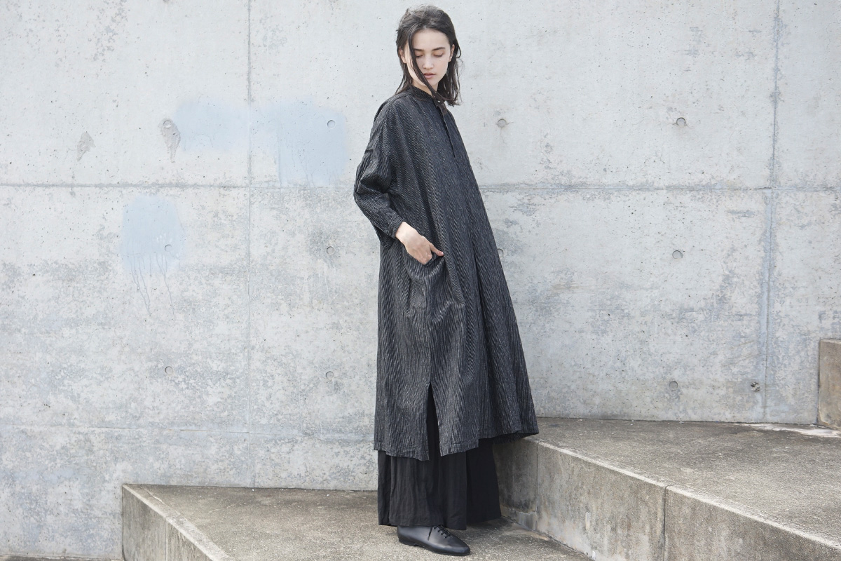 suzuki takayukiスズキタカユキpeasant dress ii[S201-20/black stripe