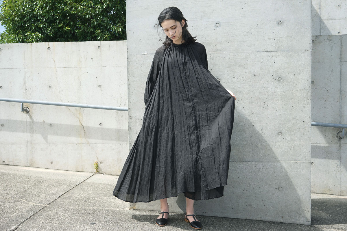 suzuki takayukiスズキタカユキflared dress[S201-24/black]:isuzuki
