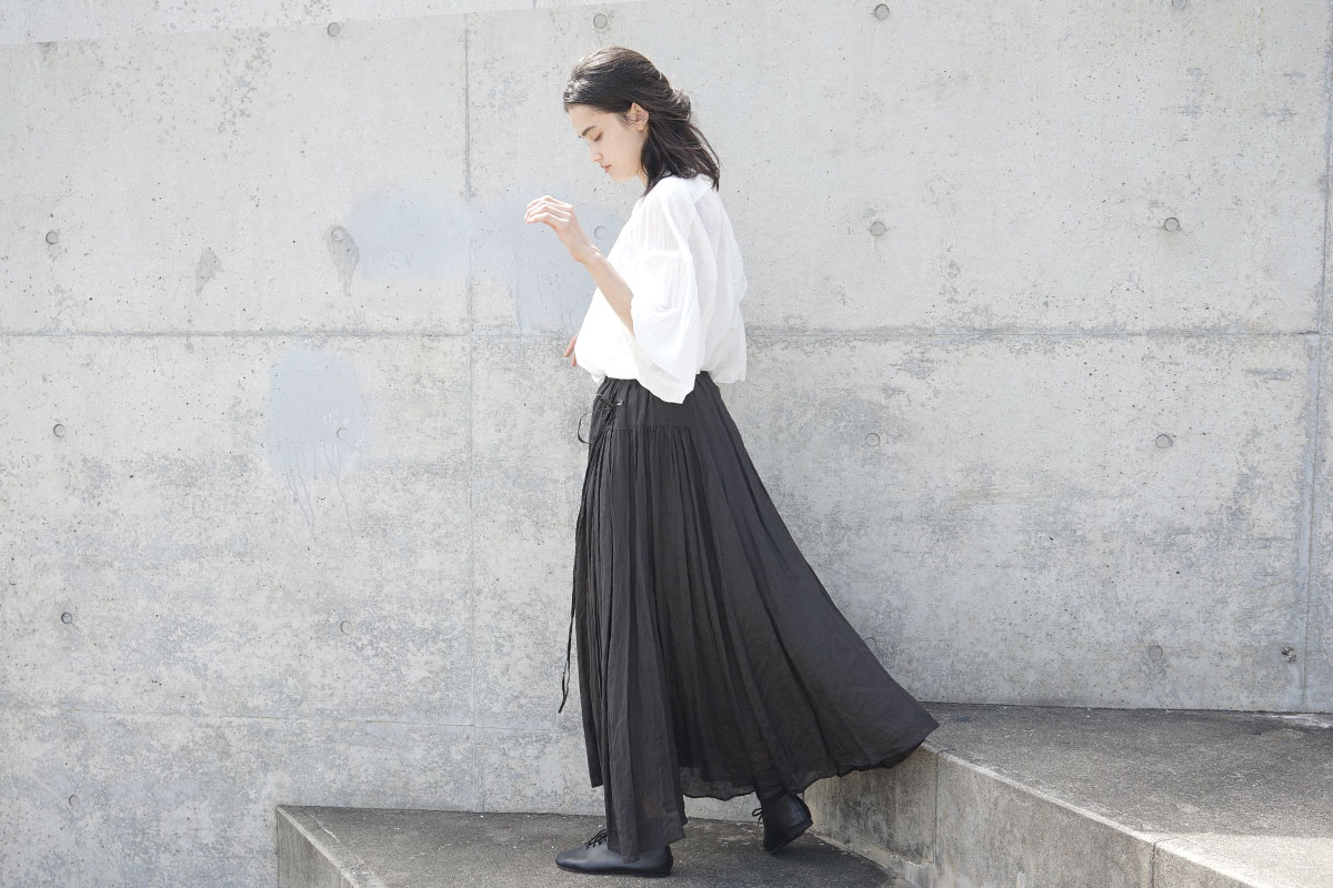 suzuki takayuki スズキタカユキ long skirt[S201-25/black]