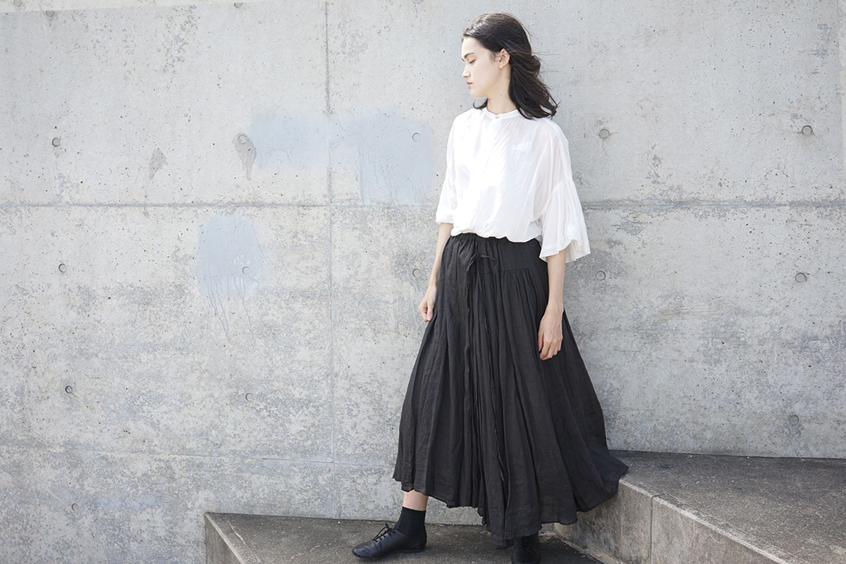 suzuki takayuki スズキタカユキ long skirt[S201-25/black]