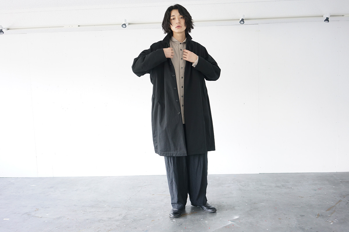suzuki takayukiスズキタカユキstand-fall-coller coat Ⅱ[A212-15 