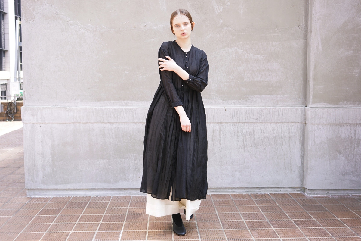 suzuki takayuki, スズキタカユキ, gathered dress[A211-11/black]