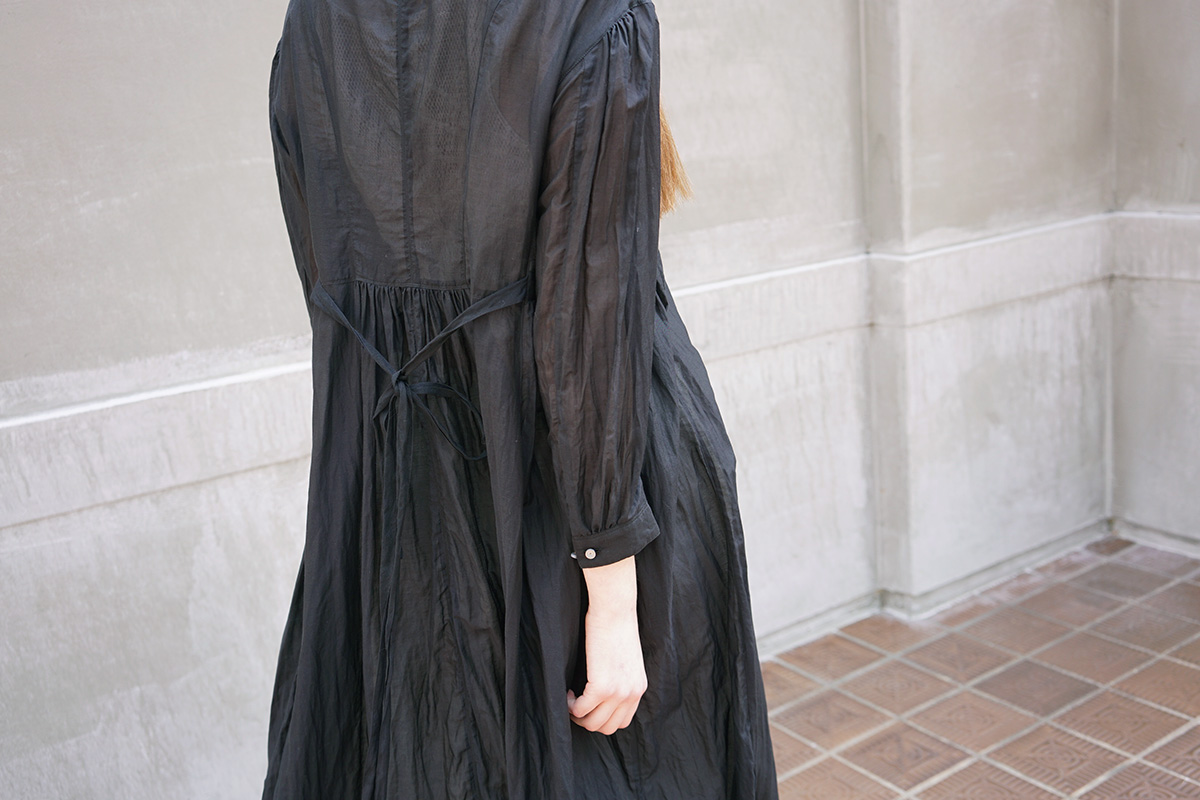 suzuki takayukiスズキタカユキgathered dress[A211-11/black]suzuki 