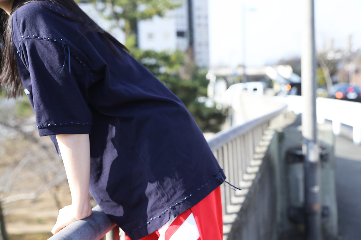keisuke kandaケイスケカンダリボン縫いのポロシャツ[C14/紺]keisuke kanda 最新コレクション購入できる正規ケイスケカンダ 通販サイト