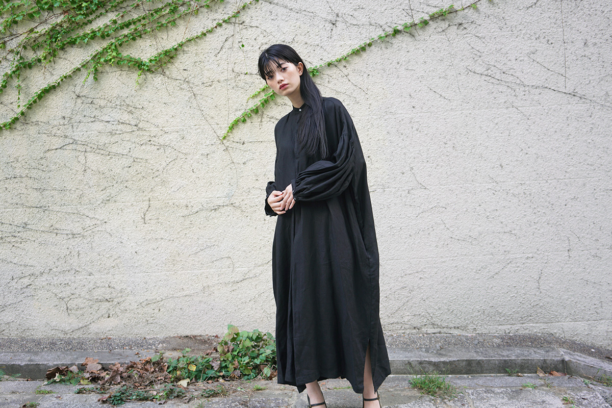 SUZUKITAKAYUKI Puff-Sleeve dress - ロングワンピース