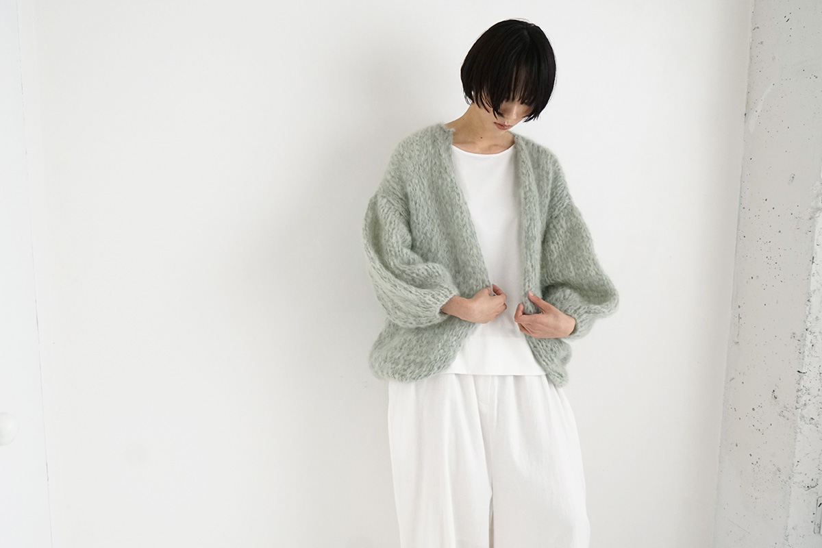 Maiami/マイアミ Mohair Big Cardigan [MMO23280/Sage]