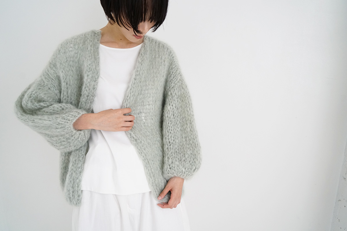 Maiami/マイアミ Mohair Big Cardigan [MMO23280/Sage]