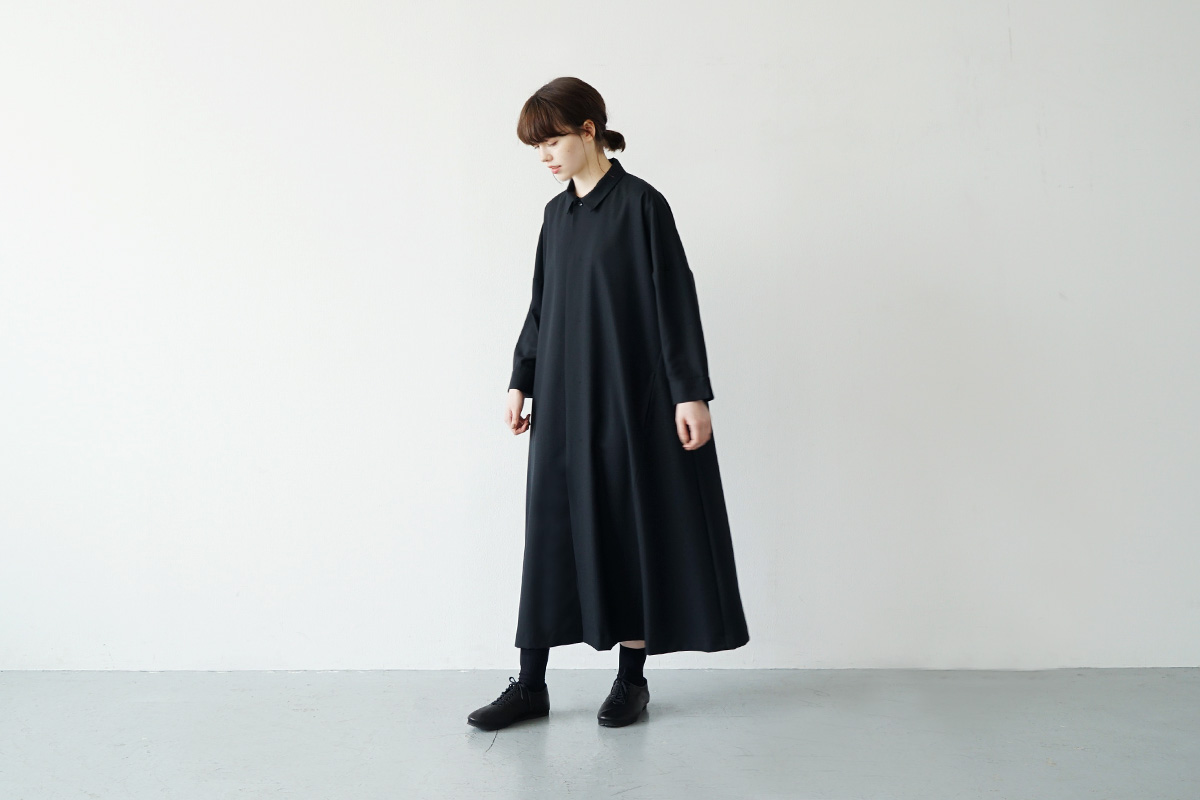 Mochi a-line dress [ma21-op-01/black]