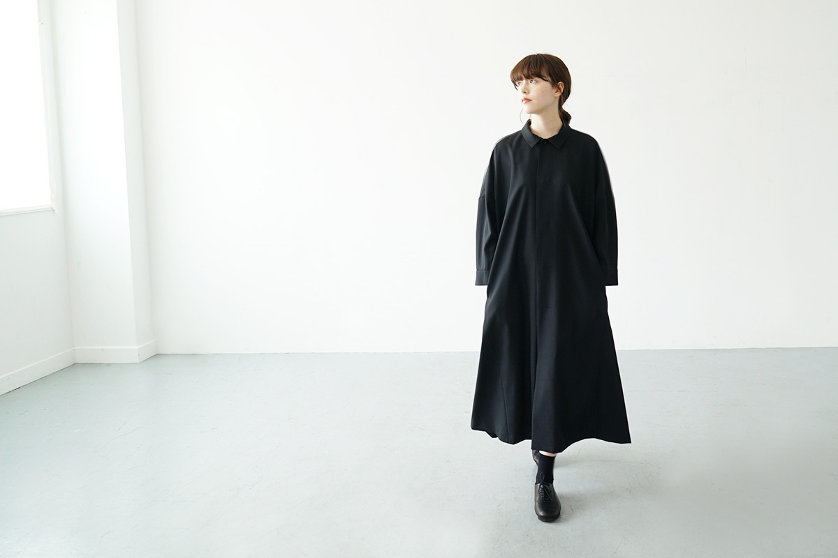 Mochi a-line dress [ma21-op-01/black]