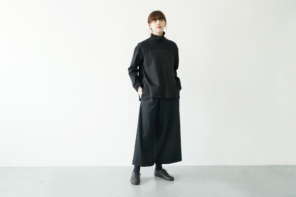 Mochi asymmetry wide pants [ma21-pt-01/black]