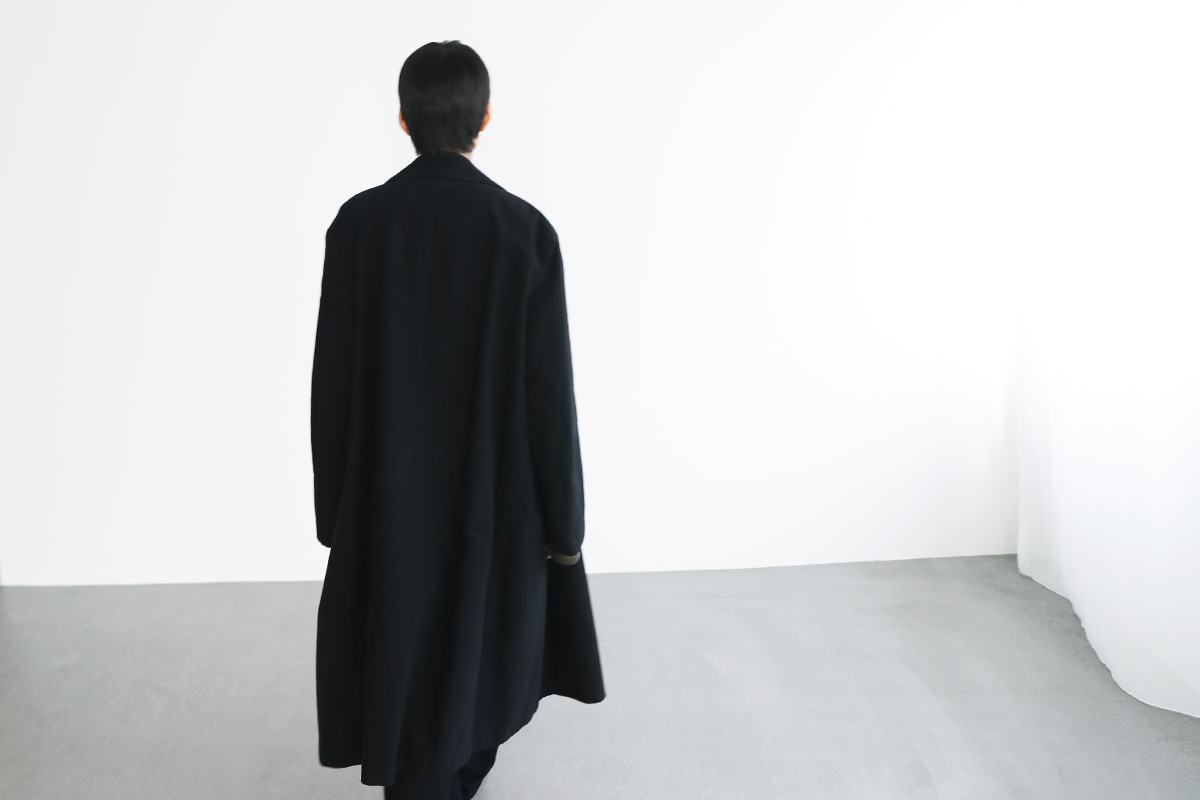  Edwina Hoerl×Palm maison別注original coat MANTEL CHESTER [03PM/D43C-01/black]
