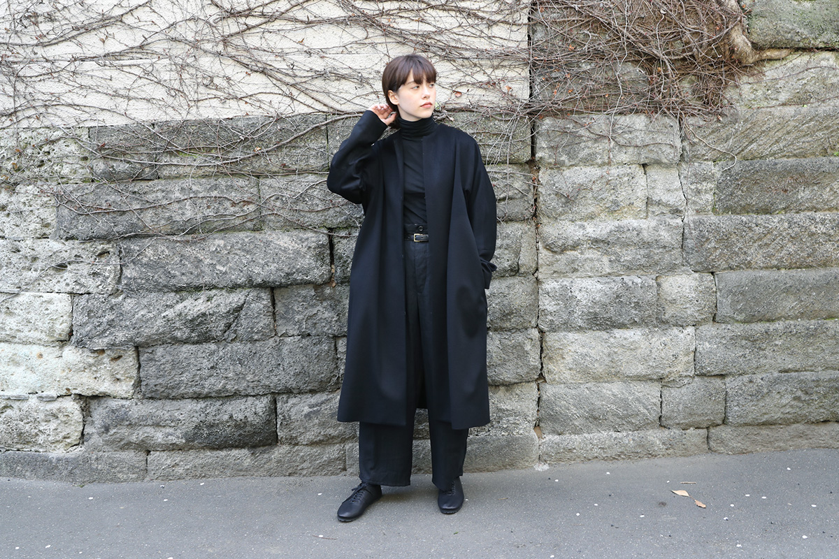 no-collar coat [A221-23/black]