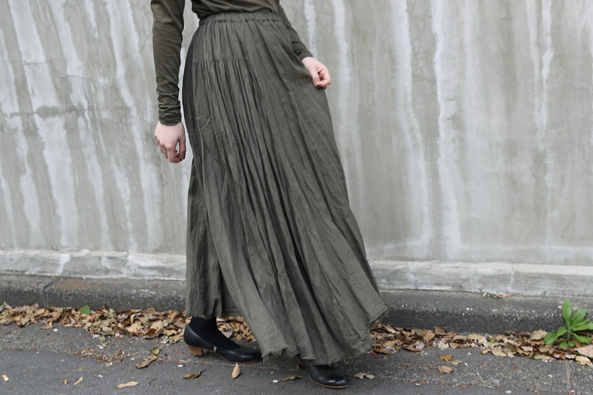 long skirt I [A221-30/khaki]