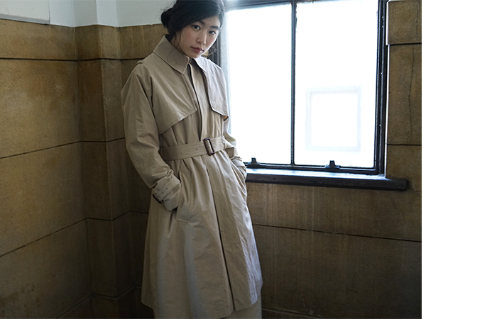 suzuki takayuki スズキタカユキ trench coat [nude]