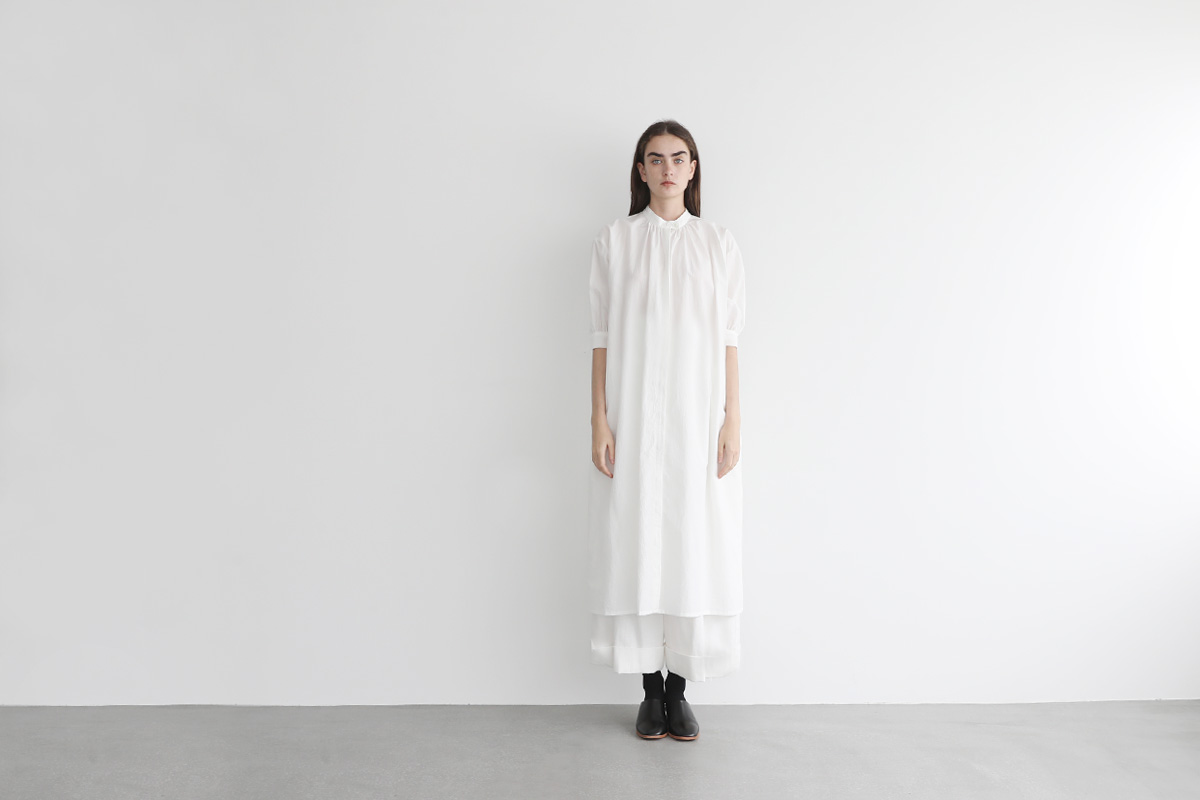 Mochi gather dress [ms22-op-06/white]