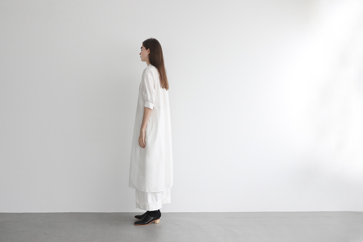 Mochi gather dress [ms22-op-06/white]