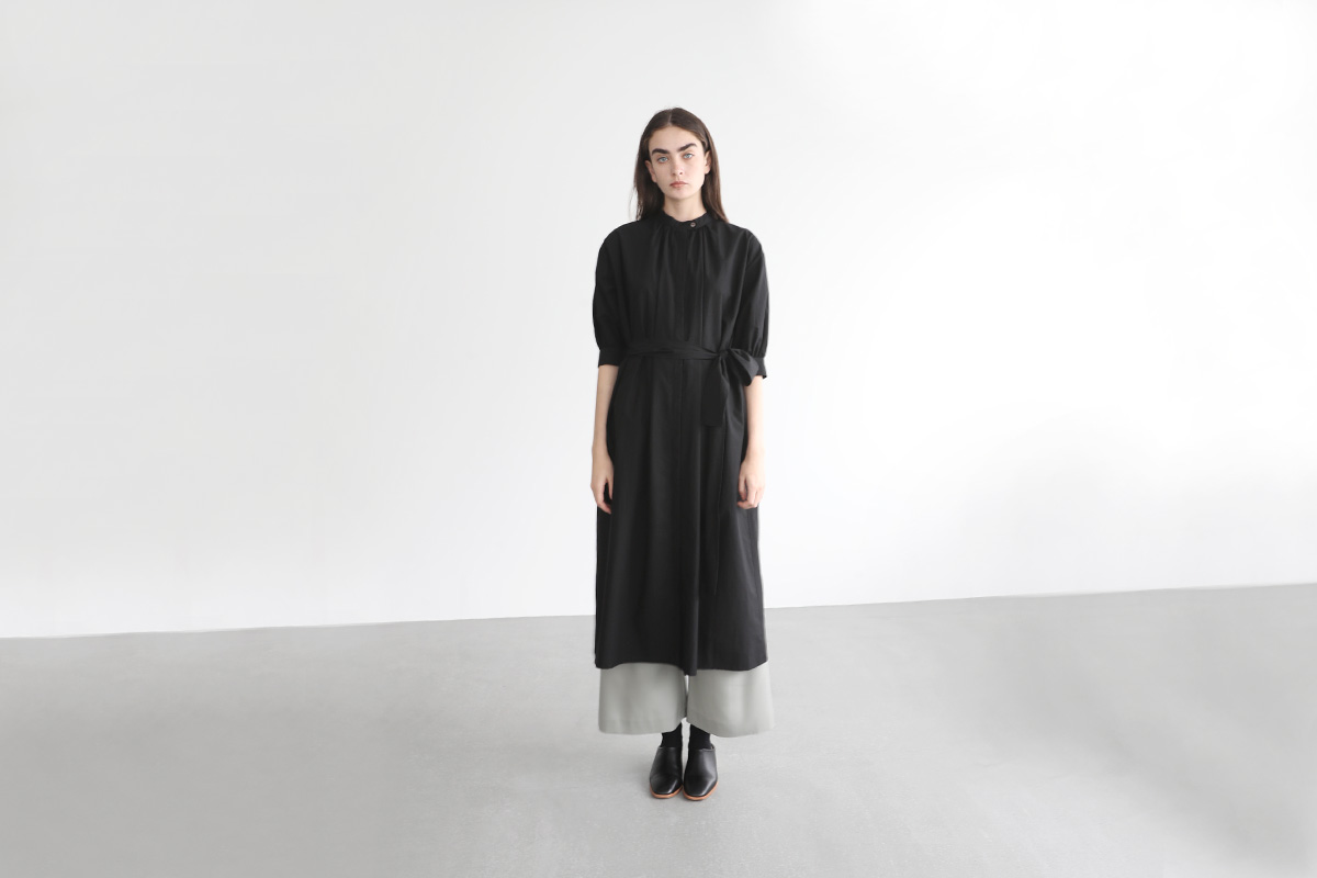 Mochi gather dress [ms22-op-06/black]