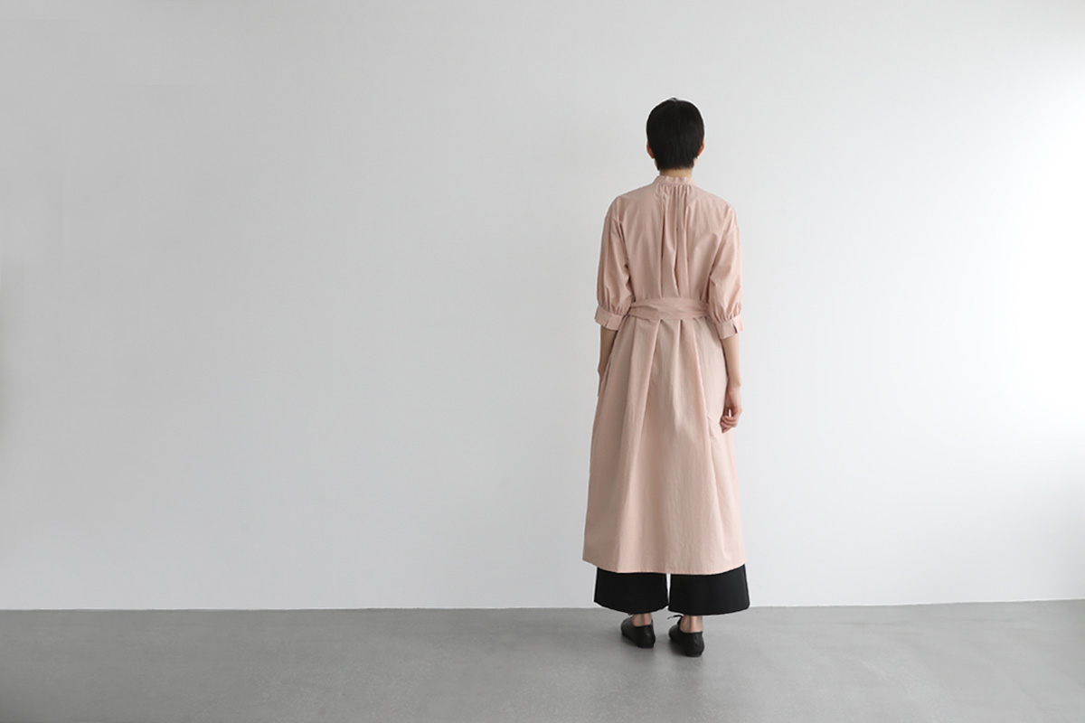 Mochi gather dress [ms22-op-06/dusty pink]