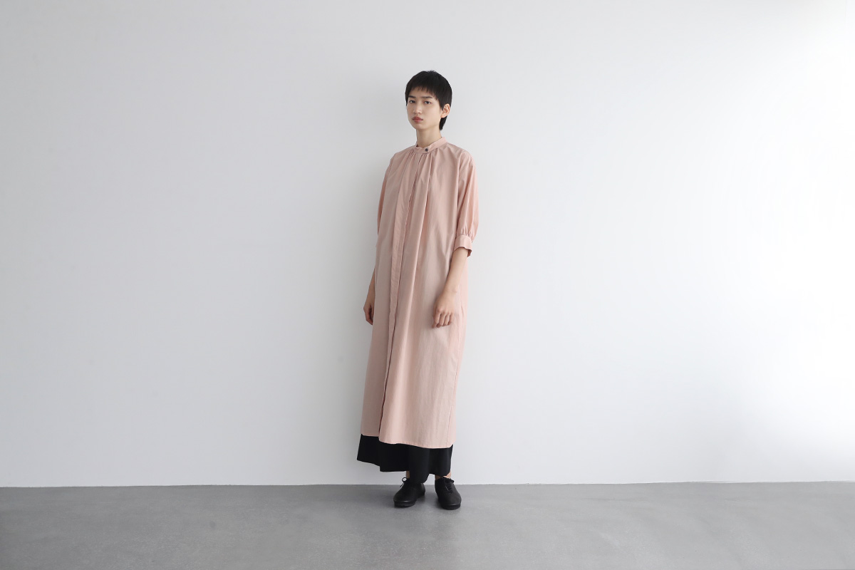 Mochi gather dress [ms22-op-06/dusty pink]