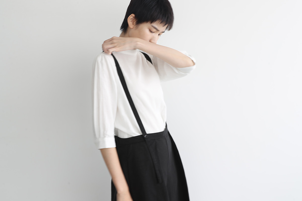 Mochi suspender wide pants [mo-pt-01/black]