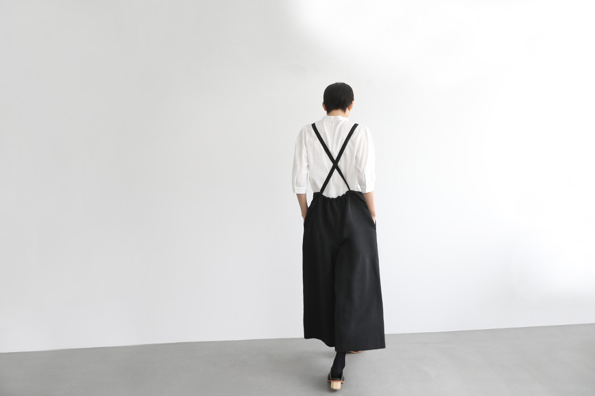 Mochi suspender wide pants [mo-pt-01/black]