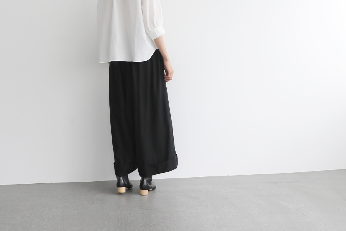 Mochi cropped wide pants [mo-pt-01/black]