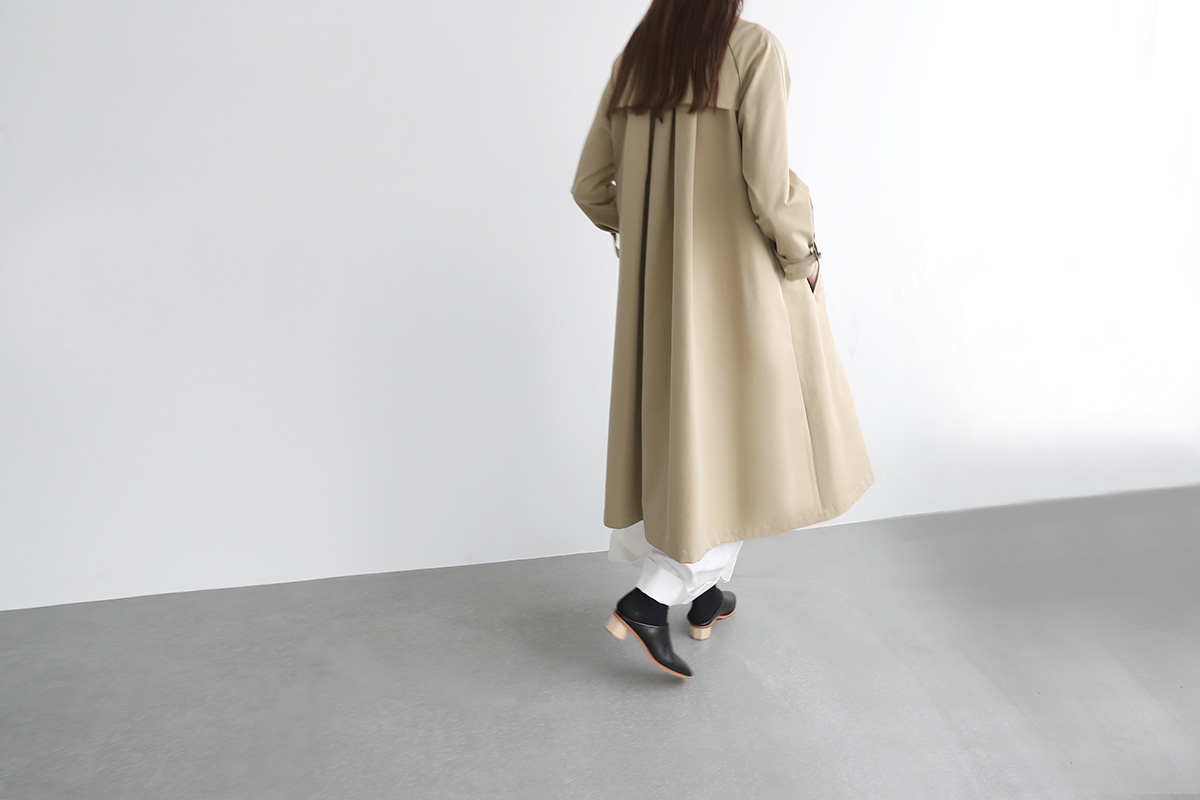 Mochi tuck trench coat [mo-co-01/beige]