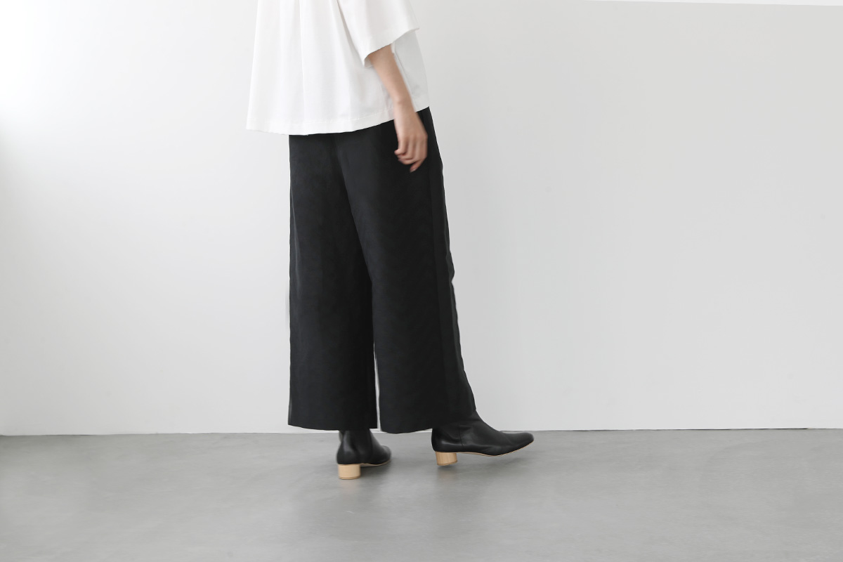 Mochi Jacquard wide pants [mo-pt-03/black]