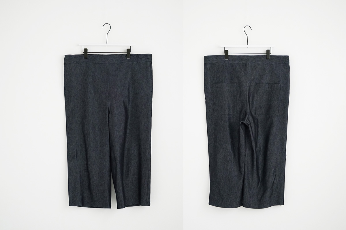 新品 VU 22SS ヴウ easy pants シルク ワイド デニム パンツ-