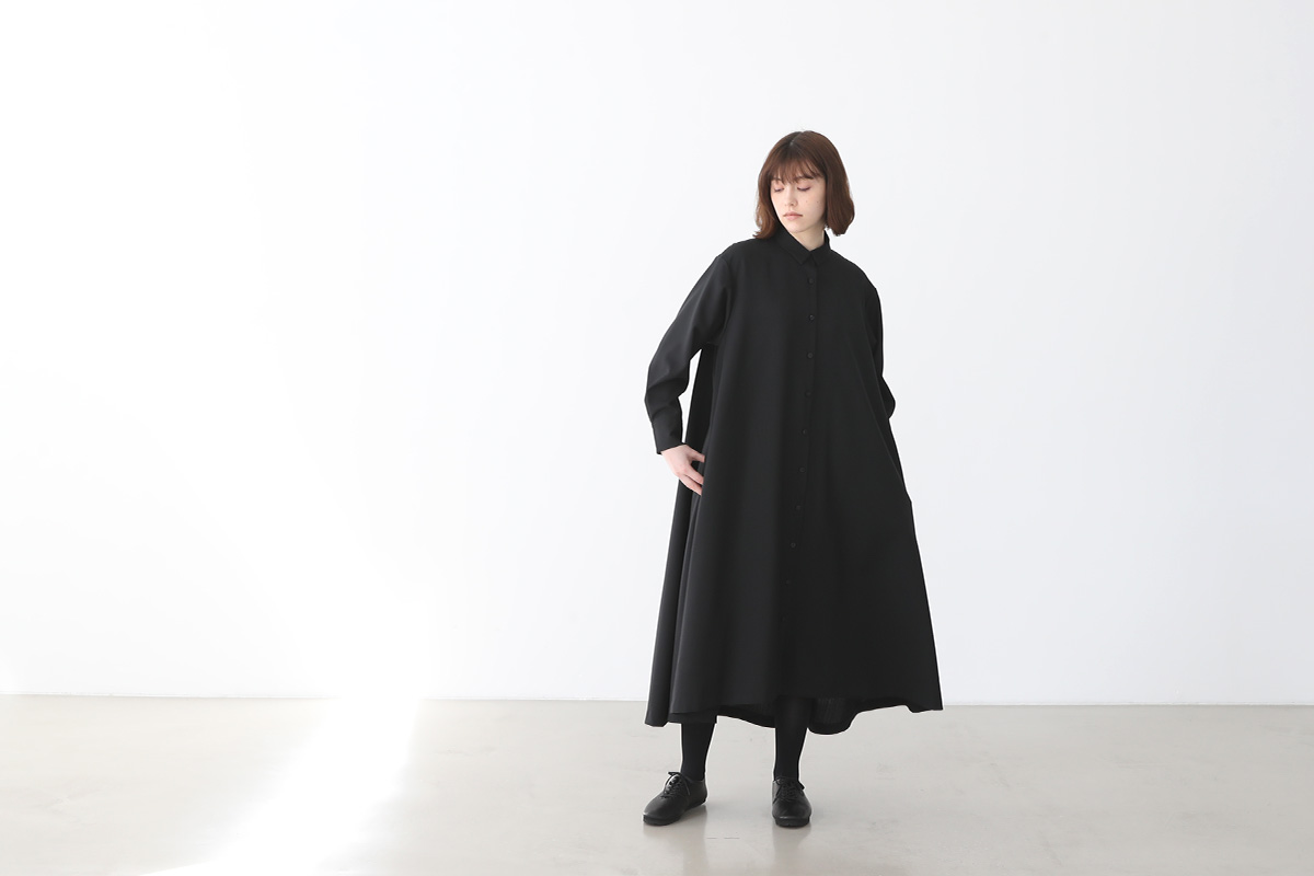 Mochi fishtail dress [ma22-op-01/black]