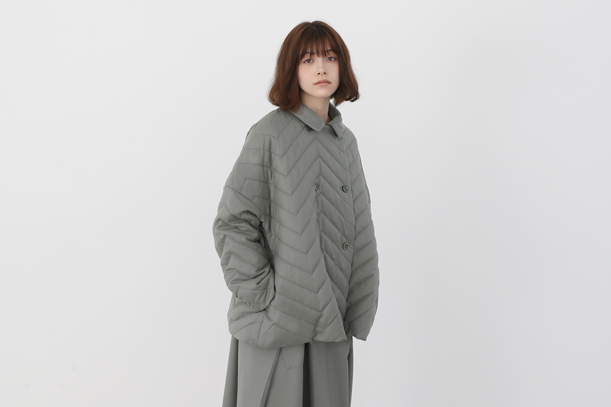 Mochi quilted jacket [ma22-jk-02/green grey]