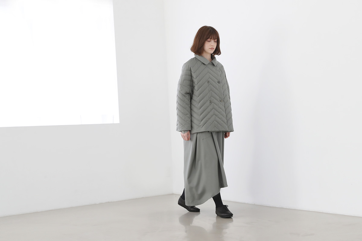 Mochi quilted jacket [ma22-jk-02/green grey]