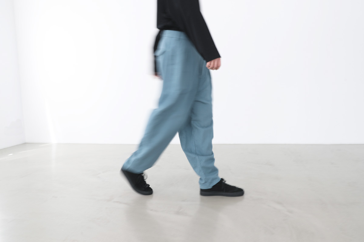 VU ヴウ dyed tapered pants vu-a22-p08[BLUE BEIGE]