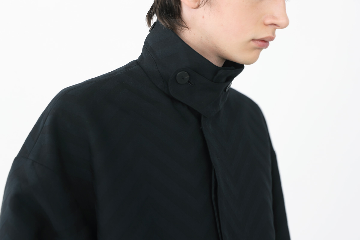 VU ヴウ zigzag sten collar coat vu-a22-c14[BLACK]
