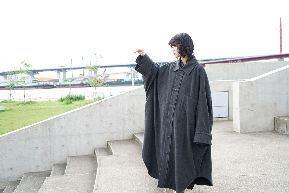 Edwina Hoerl  エドウィナホール HBB BASTARD COAT [01B/EH45HBB-02/ジャンボアメフラシ navy]