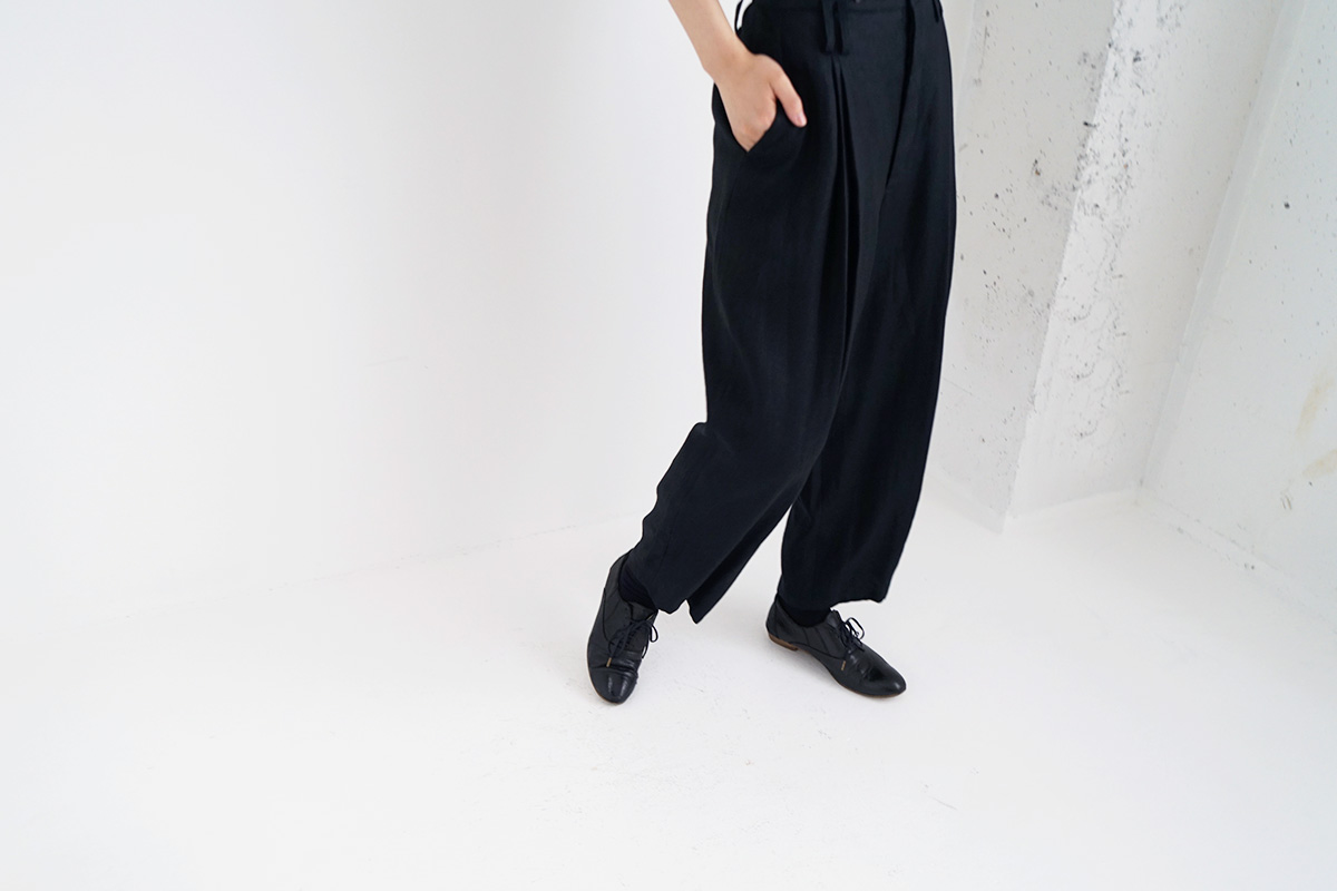 suzuki takayuki スズキタカユキ wide legged pants Ⅰ [A232-13-1/black]