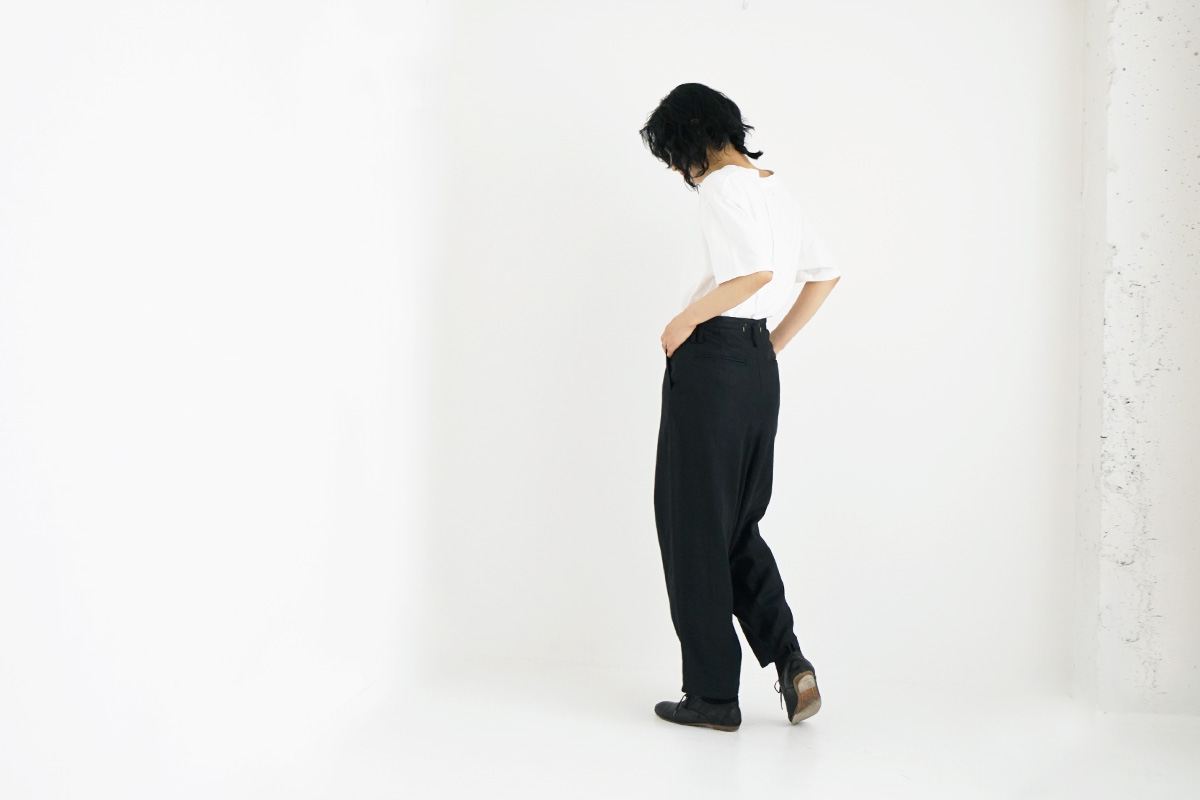 suzuki takayuki スズキタカユキ wide legged pants Ⅰ [A232-13-1/black]