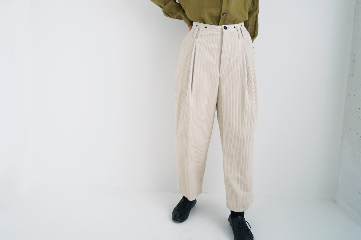 suzuki takayuki スズキタカユキ wide legged pants Ⅱ [A232-13-2/nude]