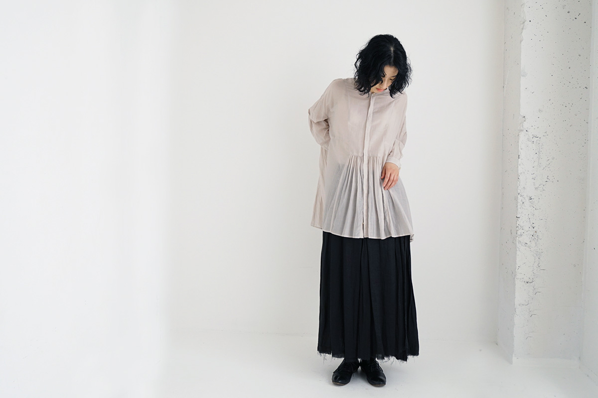 suzuki takayukiスズキタカユキbroad blouse [A231-01/ice grey]suzuki 