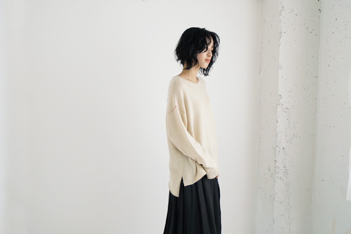 suzuki takayuki スズキタカユキ knitted pullover [A231-04/nude]