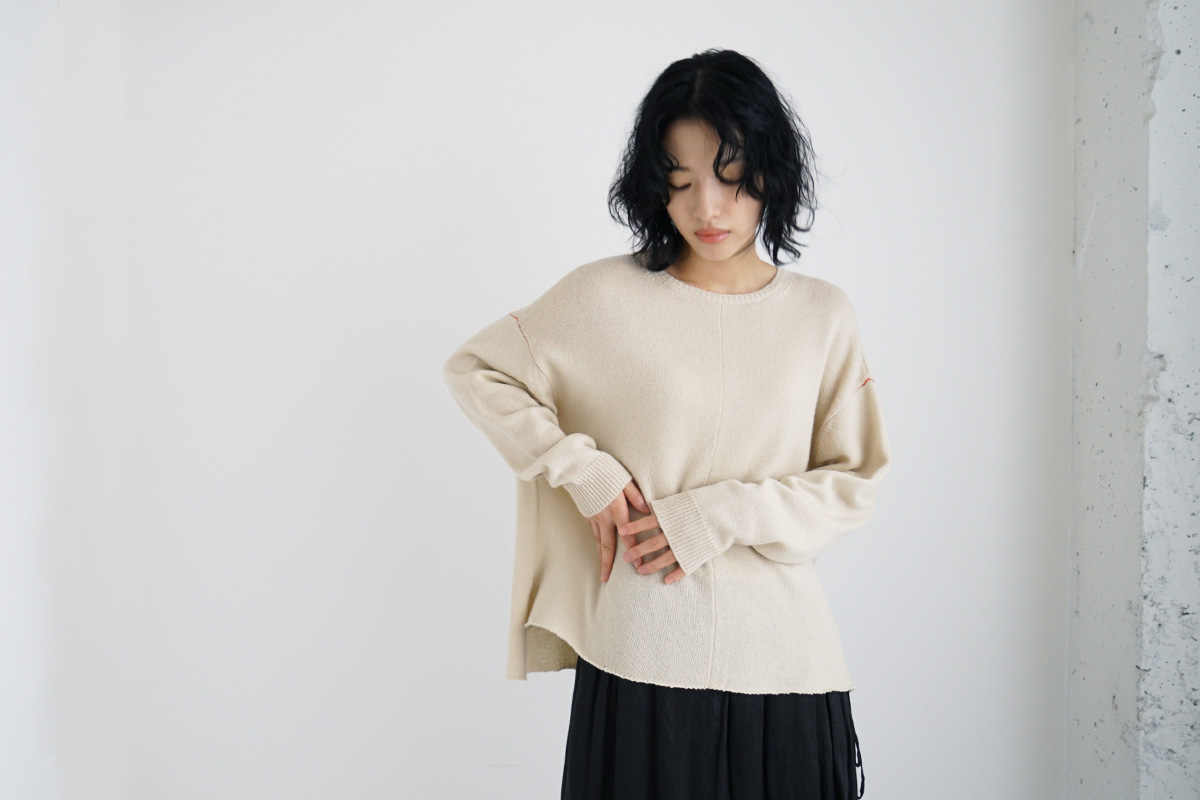 suzuki takayuki スズキタカユキ knitted pullover [A231-04/nude]