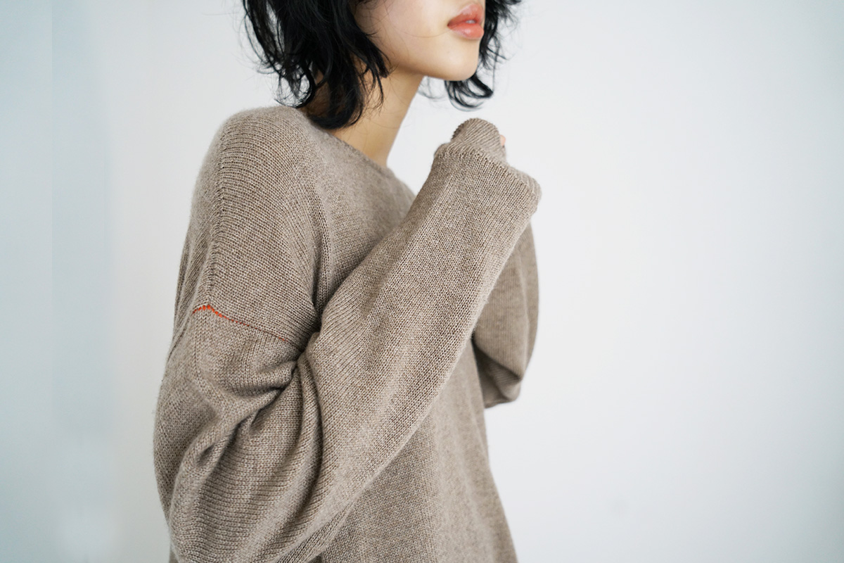suzuki takayuki スズキタカユキ knitted pullover [A231-04/cinnamon]