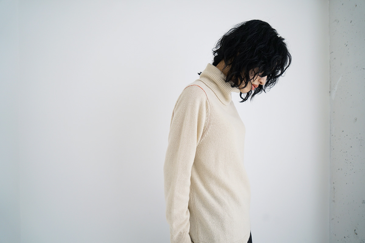 suzuki takayuki スズキタカユキ turtle-neck sweater Ⅰ[A231-05/nude]