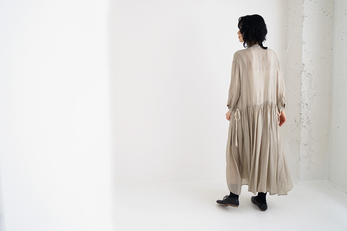 suzuki takayuki スズキタカユキ doropped-torso dress [A231-09/ice grey]