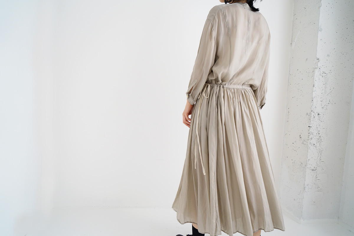 suzuki takayuki スズキタカユキ doropped-torso dress [A231-09/ice grey]
