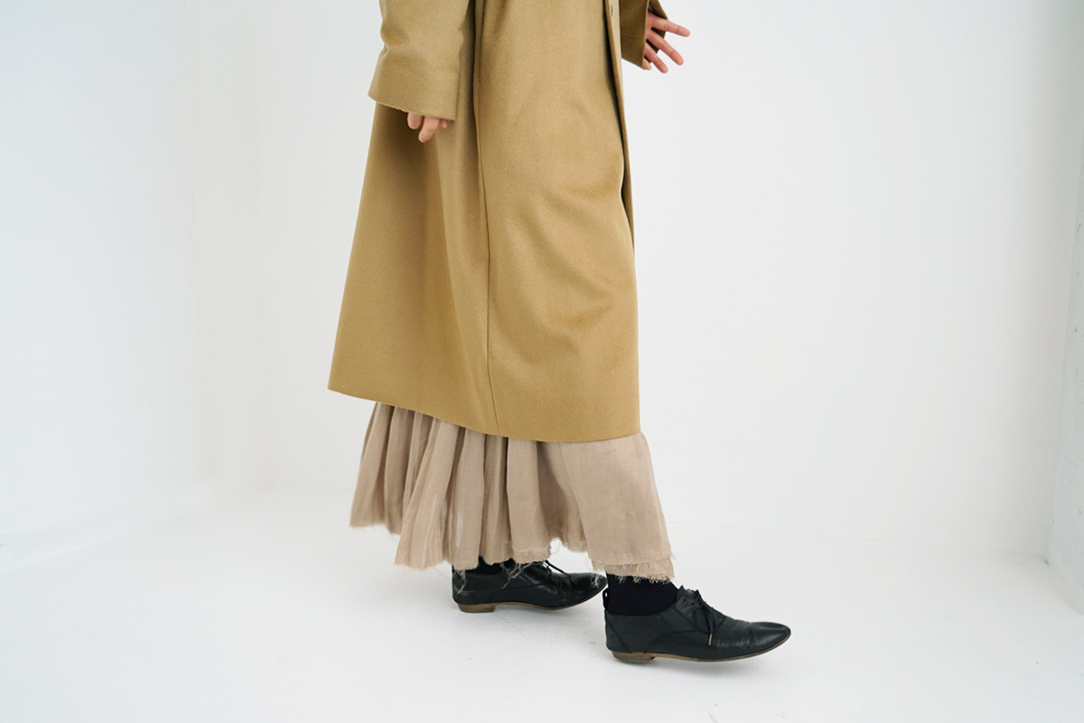suzuki takayuki スズキタカユキ no-collar coat [A231-15/camel]