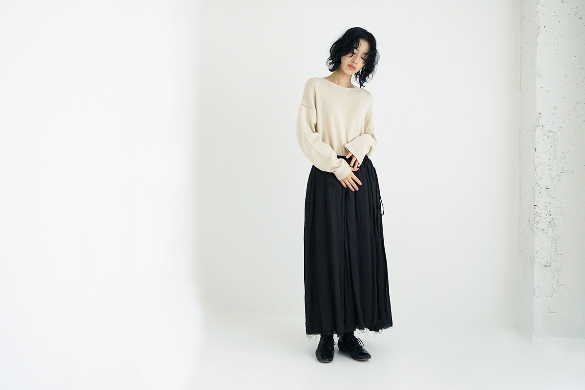 suzuki takayuki スズキタカユキ long skirt [A231-17/black]